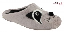 Vul-ladi. Warm and Soft slipper shoe. Winter House "Raccoon".